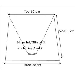 Pliss cylender 31x33x38 Sort Hr TNF