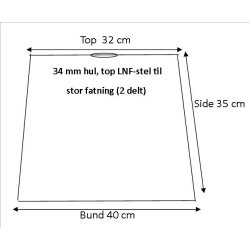 Pliss cylender 32x35x40 Sort Hr LNF
