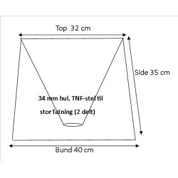 Pliss cylender 32x35x40 Sort Hr TNF
