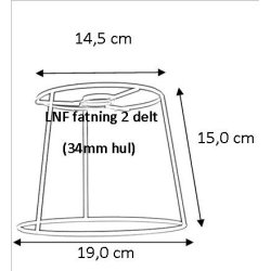 Pliss&eacute; lampeskrm stativ 14,5x15x19 (18 cm) LNF
