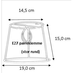 Pliss&eacute; lampeskrm stativ 14,5x15x19 (18 cm) SK