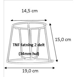 Pliss&eacute; lampeskrm stativ 14,5x15x19 (18 cm) TNF