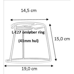 Pliss&eacute; lampeskrm stativ 14,5x15x19 L-E27