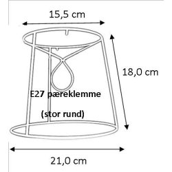 Pliss&eacute; lampeskrm stativ 15,5x18x21 (21 cm) SK