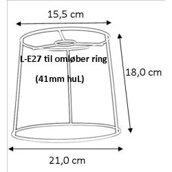 Pliss&eacute; lampeskrm stativ 17,5x18x21 (21 cm) L-E27