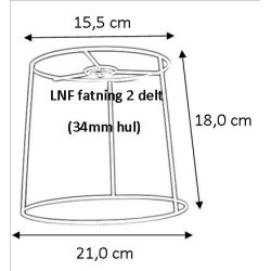 Pliss&eacute; lampeskrm stativ 17,5x18x21 (21 cm) LNF