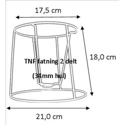 Pliss&eacute; lampeskrm stativ 17,5x18x21 (21 cm) TNF