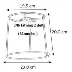 Pliss&eacute; lampeskrm stativ 19,5x20x23 (23 cm) LNF