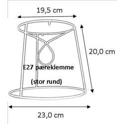 Pliss&eacute; lampeskrm stativ 19,5x20x23 (23 cm) SK