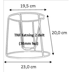 Pliss&eacute; lampeskrm stativ 19,5x20x23 (23 cm) TNF