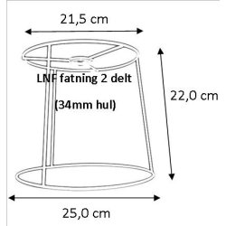 Pliss&eacute; lampeskrm stativ 21,5x22x25 (25 cm) LNF