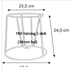 Pliss&eacute; lampeskrm stativ 23,5x24x27 (27cm) TNF
