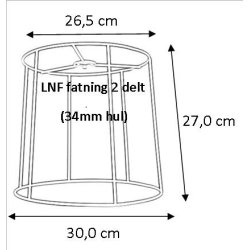 Pliss&eacute; lampeskrm stativ 26,5x27x30 (30 cm) LNF
