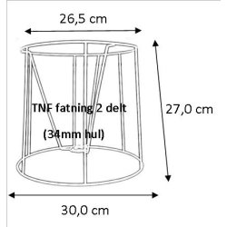 Pliss&eacute; lampeskrm stativ 26,5x27x30 (30 cm) TNF