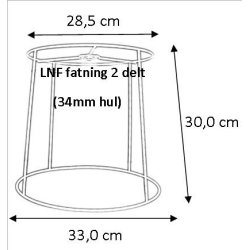 Pliss&eacute; lampeskrm stativ 28,5x30x33 (33 cm) LNF