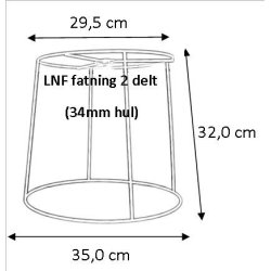 Pliss&eacute; lampeskrm stativ 29,5x32x35 (35cm) LNF