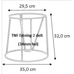 Pliss&eacute; lampeskrm stativ 29,5x32x35 (35cm) TNF
