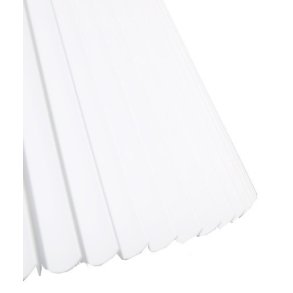 Plissé med runde kanter 10x15x21 Hvid plastik KP