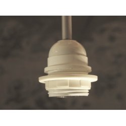 Pliss&eacute; med runde kanter 11x21x28 Hvid plastik L-E27