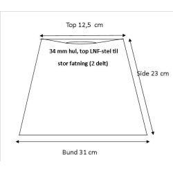Pliss&eacute; med runde kanter 12,5x23x31 Hvid plastik LNF