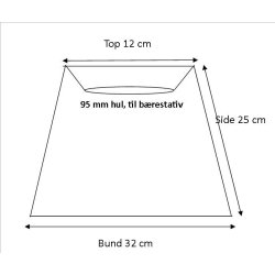 Pliss med runde kanter 12x25x32 Hvid plastik BR