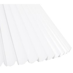 Pliss med runde kanter 13x25x39 Hvid plastik T-E27