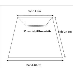 Pliss med runde kanter 14x27x40 Hvid plastik BR.