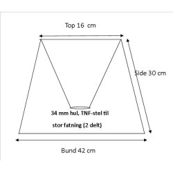 Pliss&eacute; med runde kanter 16x30x42 Hvid plastik TNF