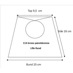 Pliss&eacute; med runde kanter 9,5x18x25 Hvid plastik KP