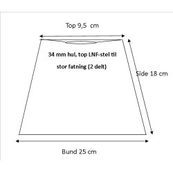 Pliss&eacute; med runde kanter 9,5x18x25 Hvid plastik LNF