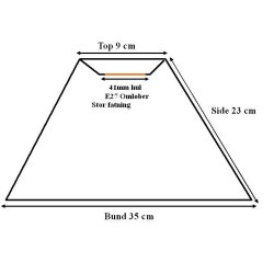 Pliss med runde kanter 9x23x35 Hvid plastik L-E27