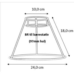 Plisse stativ 10x18x24 (21cm) BR