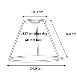 Plisse stativ  10x18x24 (21cm) L-E27