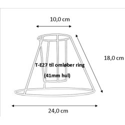Plisse stativ 10x18x24 (21cm) T-E27