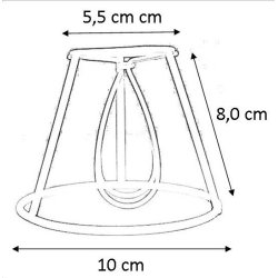 Plisse stativ 5,5x8x10 (11cm) LK