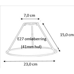 Plisse stativ 7x15x23 (18cm) L-E27