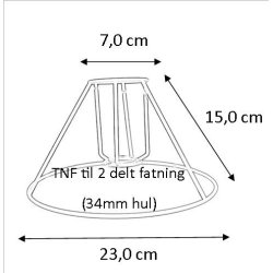 Plisse stativ 7x15x23 (18cm) TNF