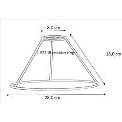 Plisse stativ 8x18x28 (21cm) L-E27 