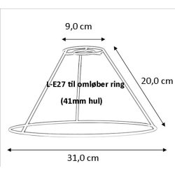 Pliss&eacute; stativ 9x20x31 (23 cm) L-E27
