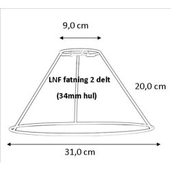 Pliss&eacute; stativ 9x20x31 (23 cm) LNF