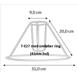 Pliss&eacute; stativ 9x20x31 (23 cm) T-E27
