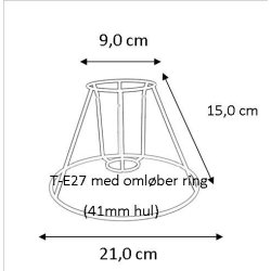 Plisse stativ 9x15x21 (18cm) T-E27 