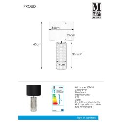 Proud bordlampe silver H65