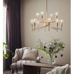 Regent lysekrone guld 70