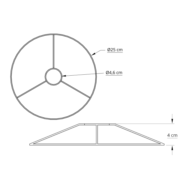 Ring st 25,0 cm hvid