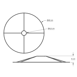 Ring st 40,0 cm hvid