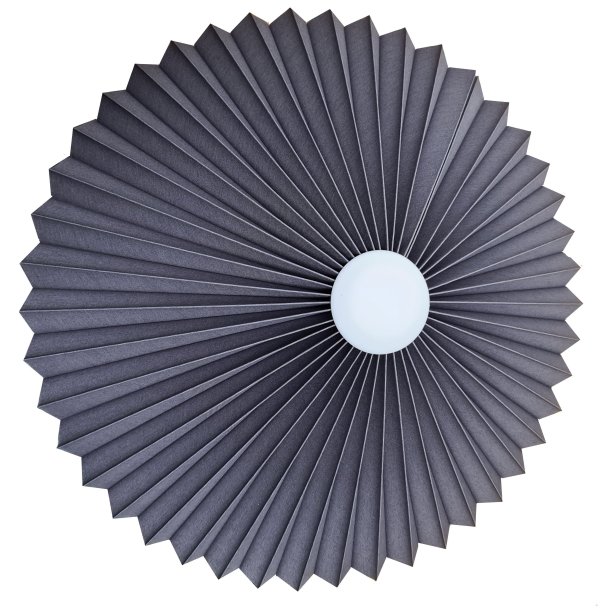 Rosette plisse antracit til loft 75 med ledning