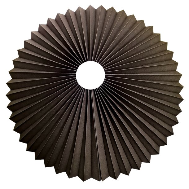 Rosette plisse brun til loft 55 uden ledning