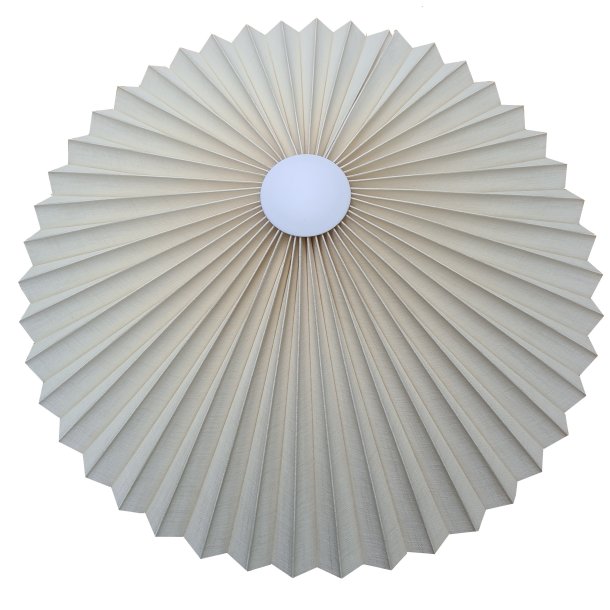 Rosette plisse creme hr til loft 45 med ledning
