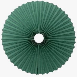 Rosette plisse grn hr til loft 55 med ledning